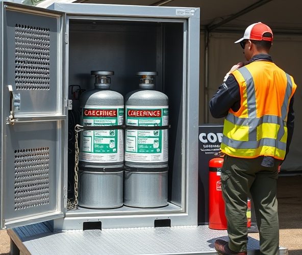 Jak bezpiecznie przechować butle gazowe dla cateringu podczas eventu?