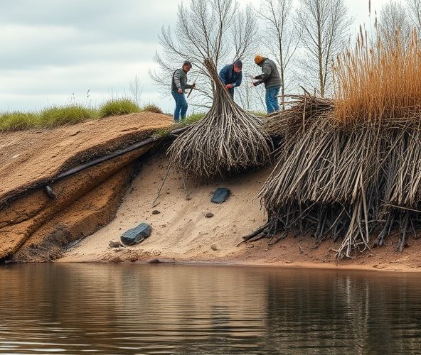 Czy faszynowanie brzegów stawu zabezpieczy brzeg przed wymywaniem?
