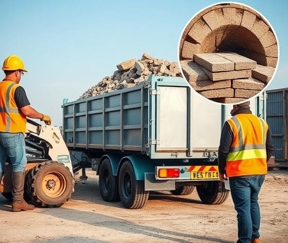 Jak bezpiecznie załadować gruz do przyczepki dwuosiowej z kiprem?