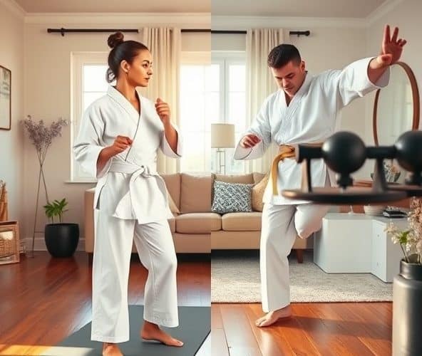 Karate czy taekwondo które łatwiej trenować w domu?