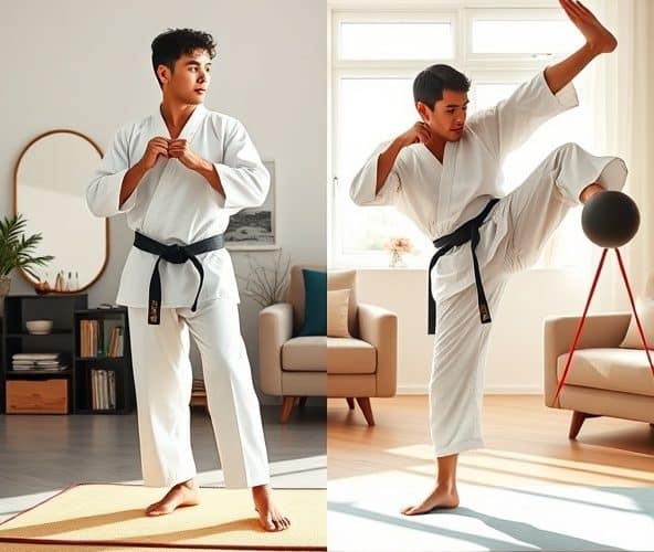 Karate czy taekwondo które łatwiej trenować w domu?