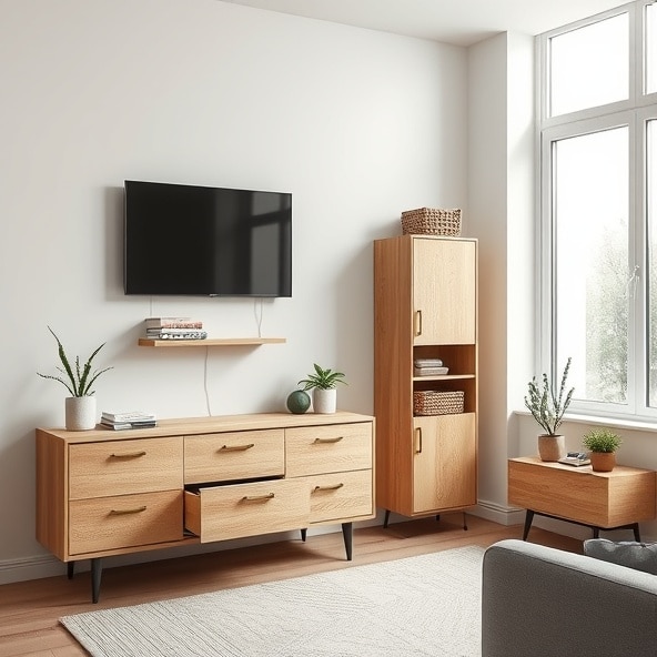 komody drewniane do salonu