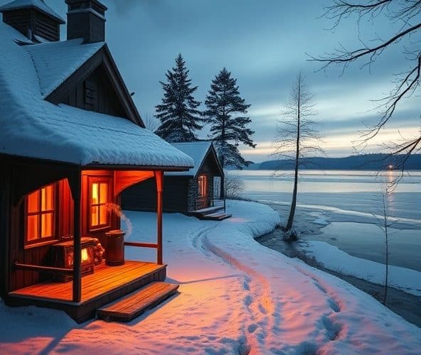 Mazury domki nad samym jeziorem: czy kominek obniży rachunki zimą?