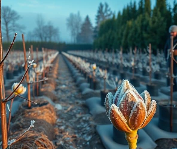 Jak zmniejszyć straty mrozowe w szkółce drzew ozdobnych?