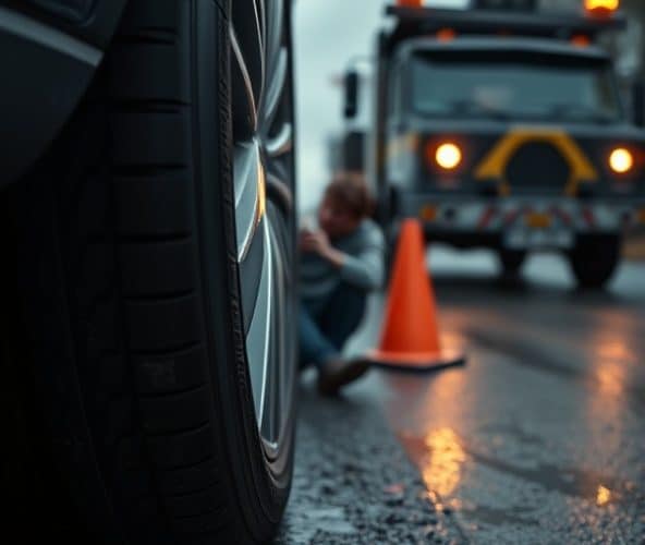 Wybrzuszenie na oponie — czy można jeździć, czy wzywać lawetę?