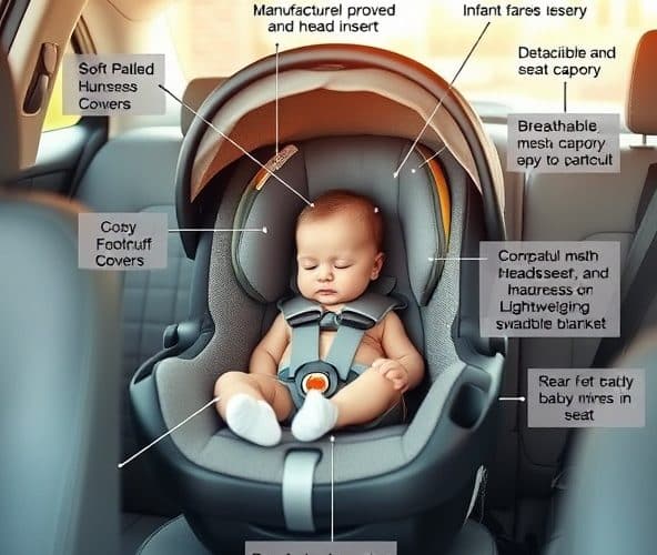 Jakie akcesoria do fotelików samochodowych są niezbędne dla noworodka?