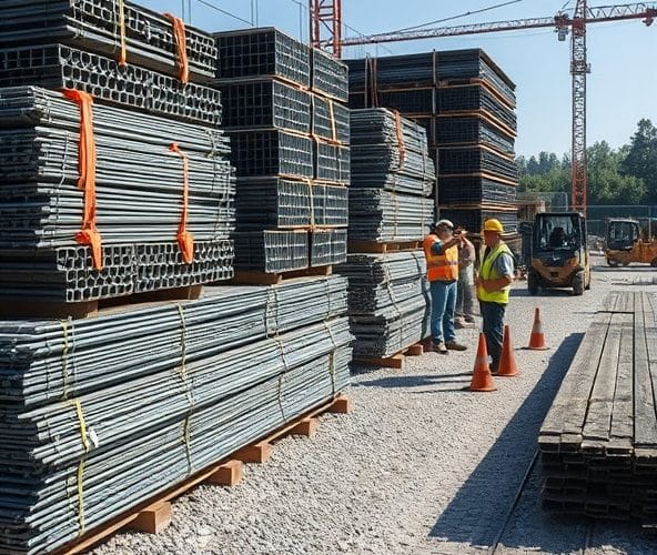 Jak magazynować stal budowlaną na budowie, by uniknąć strat i braków?