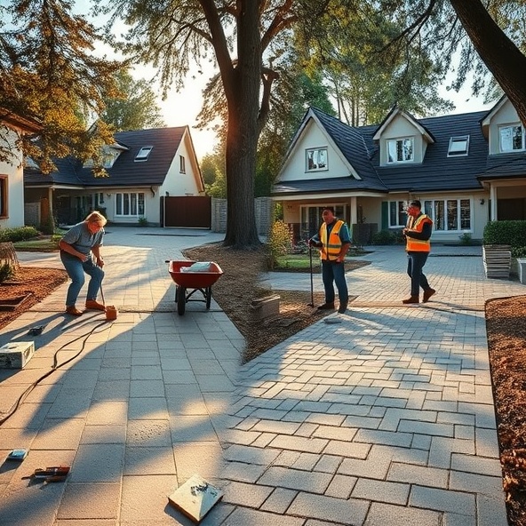 układanie kostki brukowej podkowa leśna