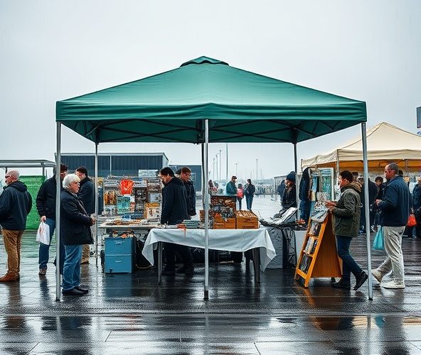 Czy parasol 2×4 wystarczy do zadaszenia stoiska na targach?