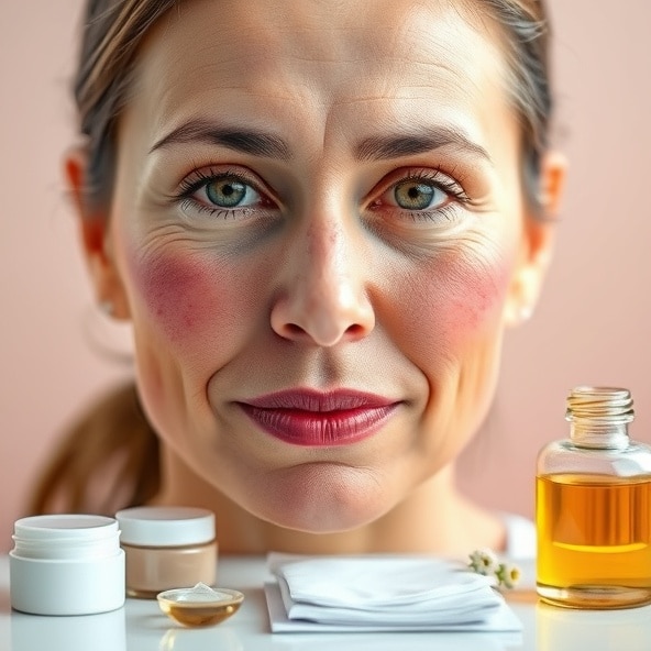 redukcja zaczerwienienia twarzy