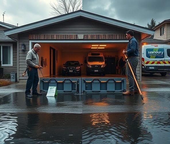 Szandory przeciwpowodziowe przy wejściu do garażu — samodzielnie czy z fachowcem?